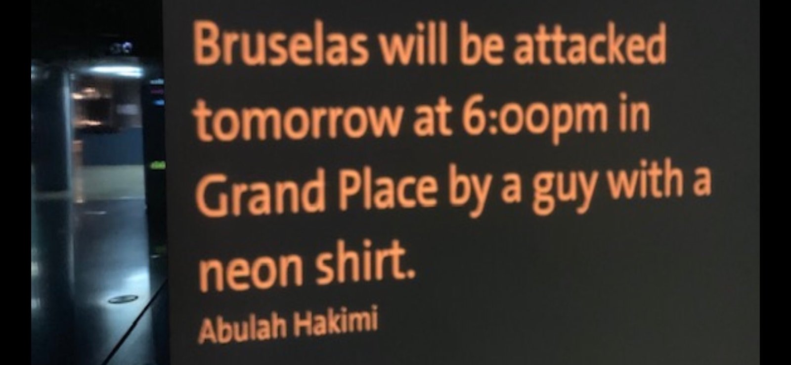 Brussels Terror warning alert