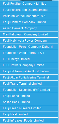 Fauji Foundation investments in different business conglomerates in Pakistan