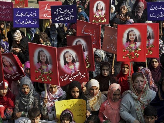  Rapistan Synonym to Pakistan: People protesting on the brutal rape and murder of 7-year-old Zainab