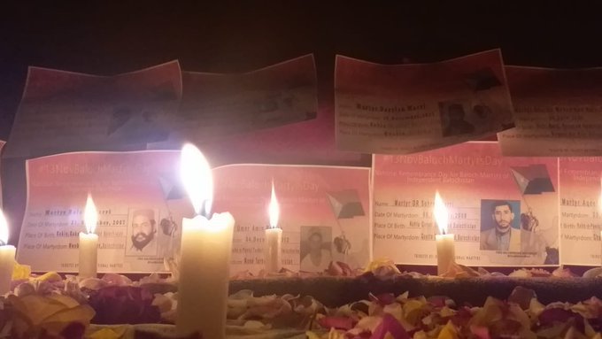 Pakistani army continues its Genocide In Balochistan : Candle Light protests against the illegal enforced disappearance of their family members. 