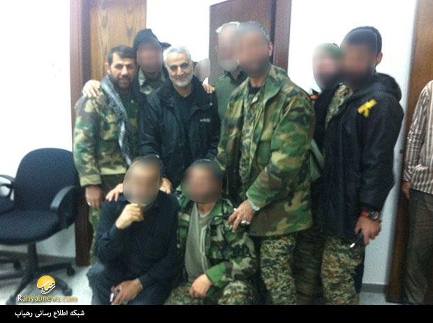 Soleimani’s Curse: Soleimani with IRGC senior commander Hadi Kajbaf, killed in Syria’s Dara’a region on April 21, 2015 