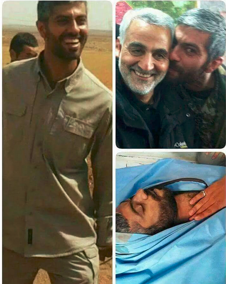 Soleimani’s Curse: Soleimani with IRGC senior commander Nader Hamidi, killed in Syria’s Quneitra region on October 15, 2015 