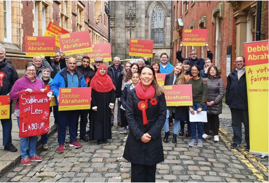 Pakistan loving British Labour MP Debbie Abrhams with her Pakistani Muslim Voters during Election campaign