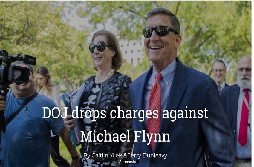 U.S. Department of Justice (DOJ) drops charges against Michael Flynn