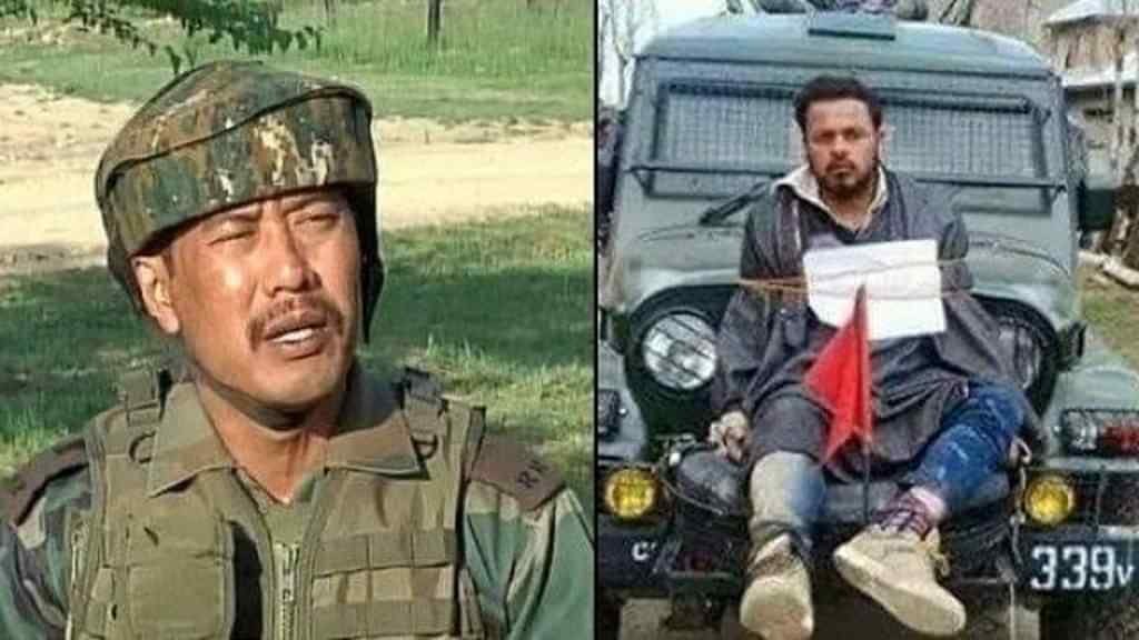 Major Gogoi saving the life of Army Officers in his unit from a crowd of Islamist Radical Jihadists who was ready to kill all the Army officers had Major not used one of the Jihadists in the crowd as a shield to save the lives of his men.