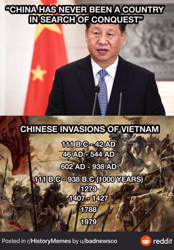 Data showing era and years of Chinese Invasion of Vietnam starting from 111 B.C.