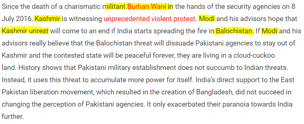 Ashok Swain the Muslim hating ISI’s Concubine: Screenshot of the article which is exactly the same as Pakistan Intelligence Agency ISI Propaganda line.