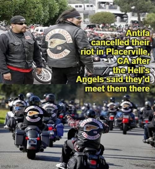Hells Angels Bikers defending their cities