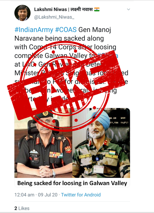After Expose of 3 Pakistan Army Generals and 60 Pakistan Army Officers Dismissed, Desperate Pakistan Gets to Spread Fake News Against India