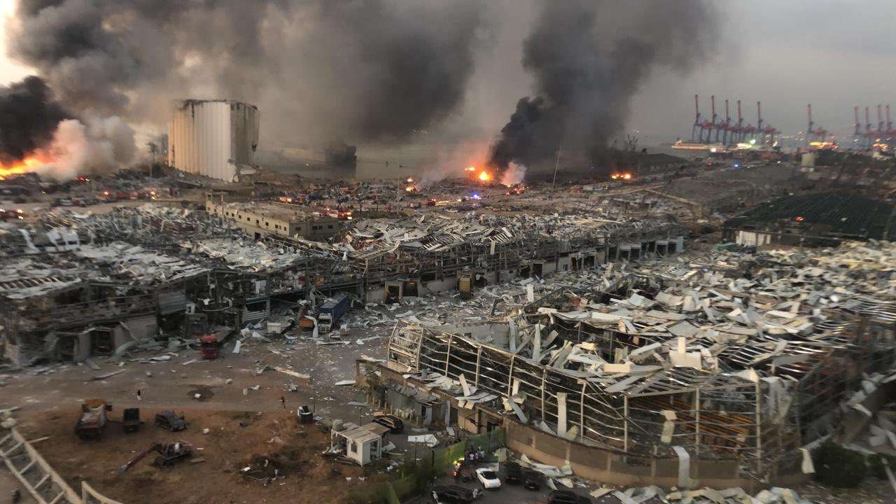 Destruction after Blast in Beirut, Lebanon