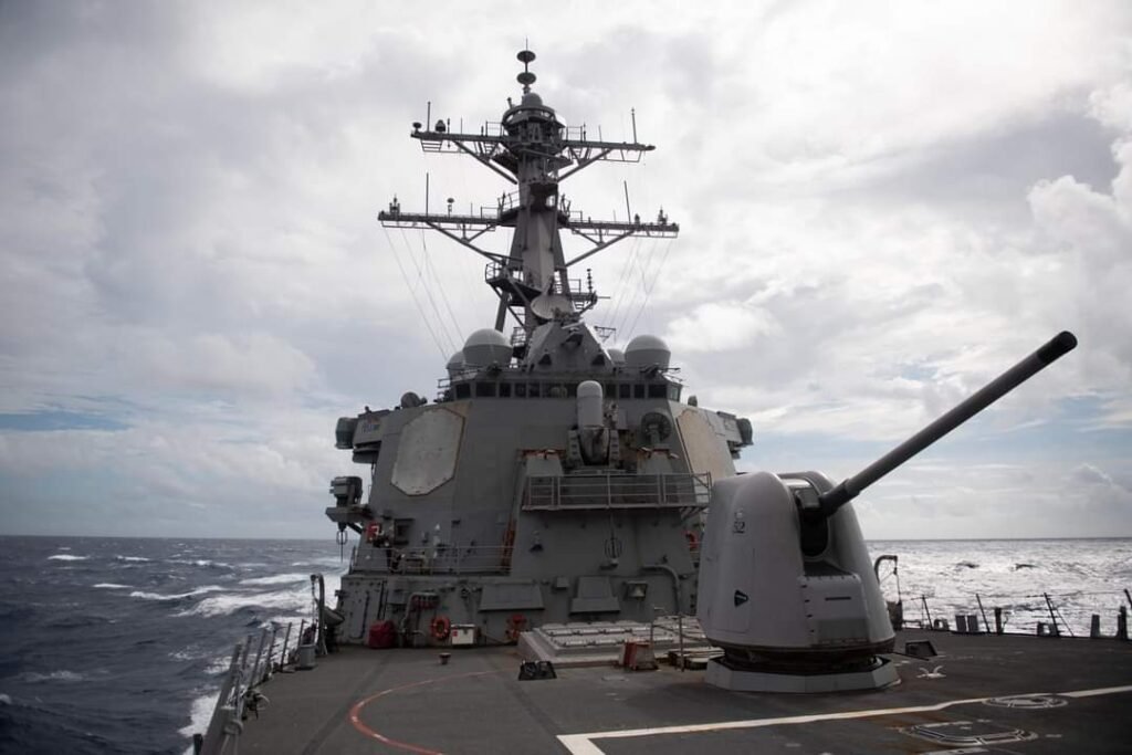 Communist China threatens Democratic Taiwan with Invasion : Will US Protection be sufficient? USS Barry (DDG-52) transits the Taiwan Strait on Oct. 14, 2020