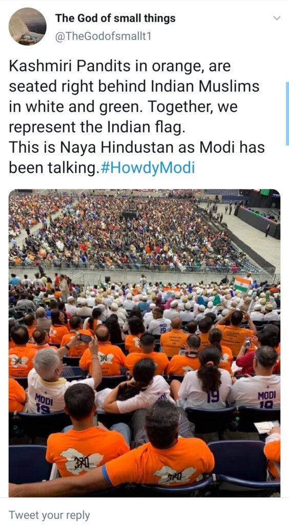 India and US Vow to Fight Radical Islamic Terrorism at Howdy Modi rally: A Tweet from a Twitter user