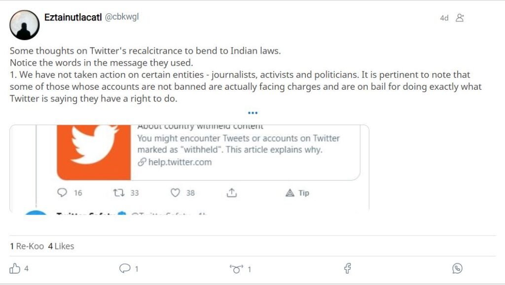 An Open Letter by an Indian over Twitter's Tussle with Indian Government 