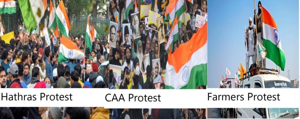 From CAA Violence To Hathras To Farmers Protest : Use of Indian National flag and other symbols of national unity while inciting violence and creating divide in Indian society