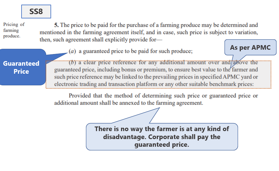 Farmers Bill Demystified Part 2 : SS8 - Section 5 of the Act